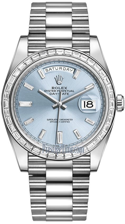 rolex day date 40 platinum ice blue 228206